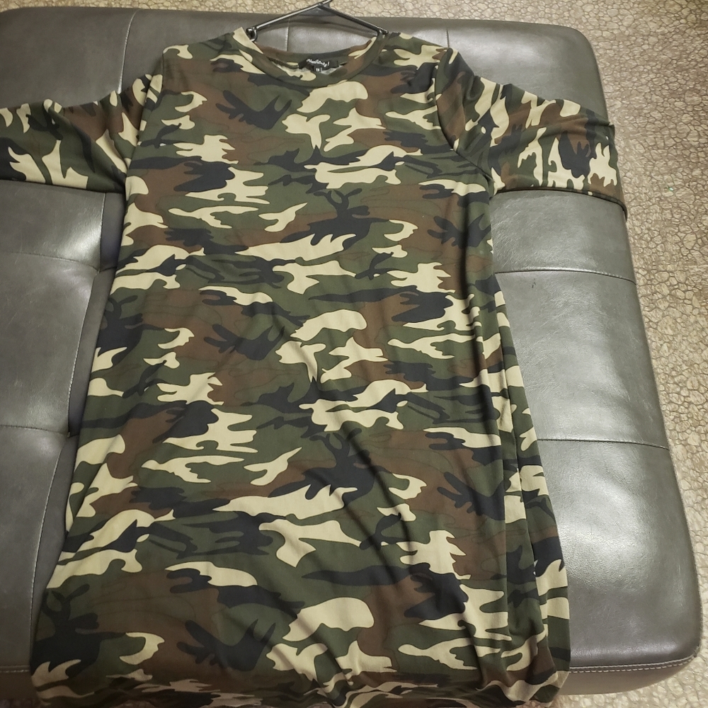Army fatigue mini dress